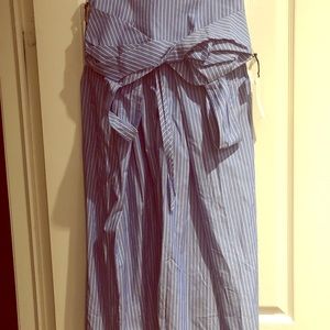 2 piece wide leg tie front pants set